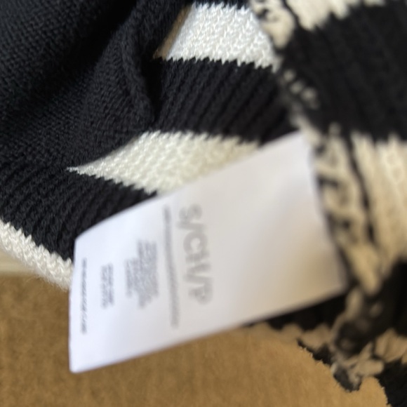 Cabi Black and White Striped Cardigan - Picture 5 of 5